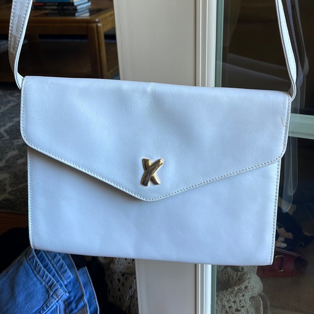 Paloma Picasso White Leather Purse